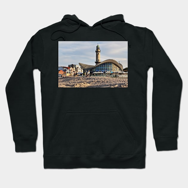 Tea Pot & Lighthouse in Warnemünde - Baltic Sea Hoodie by holgermader